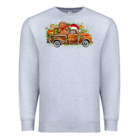 Heather Grey christmas gingerbread truck Premium Sweatshirt - Zillion Design Studio