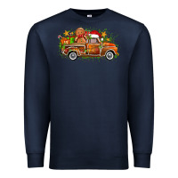 Navy christmas gingerbread truck Premium Sweatshirt - Zillion Design Studio