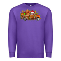 Purple christmas gingerbread truck Premium Sweatshirt - Zillion Design Studio