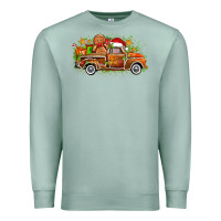 Seafoam christmas gingerbread truck Premium Sweatshirt - Zillion Design Studio