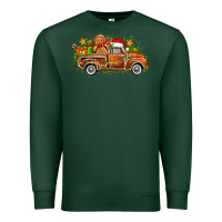 Sports Green christmas gingerbread truck Premium Sweatshirt - Zillion Design Studio