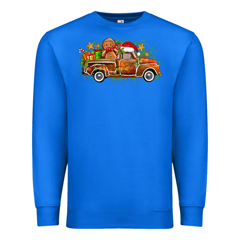 Christmas Gingerbread Truck Premium Sweatshirt by Zillion Design Studio | Teevron