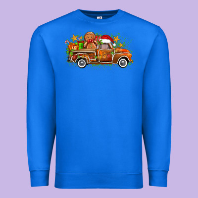 Christmas Gingerbread Truck Premium Sweatshirt Designed By Zillion Design Studio