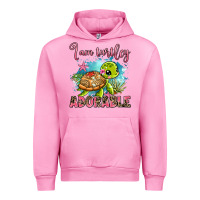 Fuchsia Pink i am turtley adorable Urban Hoodie - AdoDesignShop