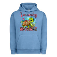 Pigment Pebble Blue i am turtley adorable Urban Hoodie - AdoDesignShop