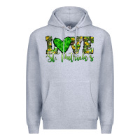 Heather Grey love st patrick s heart Premium Hoodie - JahusDesignShop