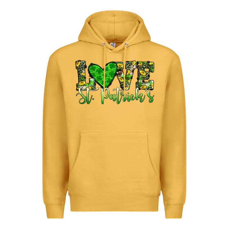 Love St Patrick S Heart Premium Hoodie by JahusDesignShop | Teevron