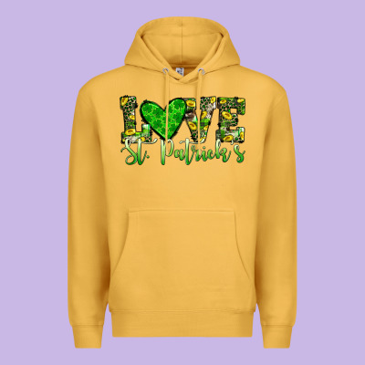 Love St Patrick S Heart Premium Hoodie Designed By Jahusdesignshop
