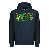 Navy love st patrick s heart Premium Hoodie - JahusDesignShop