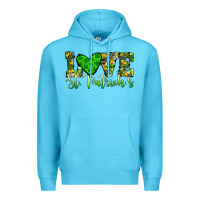 Ocean Blue love st patrick s heart Premium Hoodie - JahusDesignShop