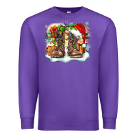 Purple army christmas Premium Sweatshirt - Zillion Design Studio