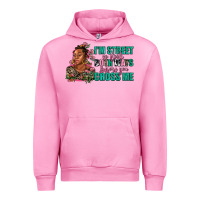 Fuchsia Pink i am street so look both ways before you cross me Urban Hoodie - AdoDesignShop
