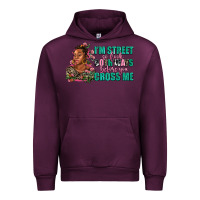 Mauve Wine i am street so look both ways before you cross me Urban Hoodie - AdoDesignShop