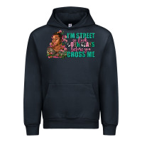 Navy i am street so look both ways before you cross me Urban Hoodie - AdoDesignShop