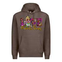 Coffee love mardi gras gnome Premium Hoodie - JahusDesignShop