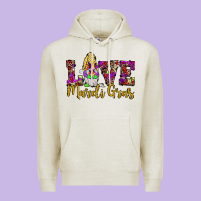 Love Mardi Gras Gnome Premium Hoodie Designed By Jahusdesignshop