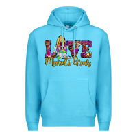 Ocean Blue love mardi gras gnome Premium Hoodie - JahusDesignShop