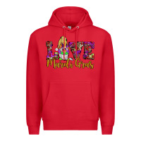 Red love mardi gras gnome Premium Hoodie - JahusDesignShop