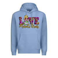 Colony Blue love mardi gras gnome Premium Hoodie - JahusDesignShop