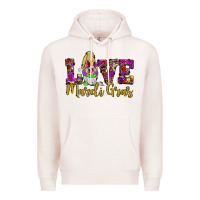 Pale Pink love mardi gras gnome Premium Hoodie - JahusDesignShop