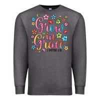 Charcoal Heather grow in grace Premium Sweatshirt - texasbilliewilder