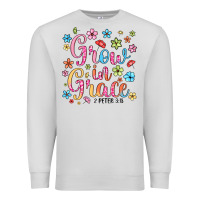 Dove Grey grow in grace Premium Sweatshirt - texasbilliewilder