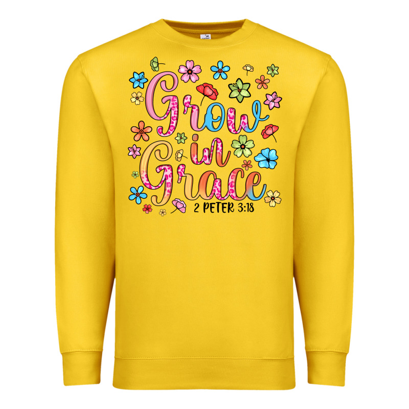 Grow In Grace Premium Sweatshirt by texasbilliewilder | Teevron