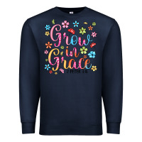 Navy grow in grace Premium Sweatshirt - texasbilliewilder