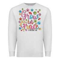 Oatmeal Heather grow in grace Premium Sweatshirt - texasbilliewilder