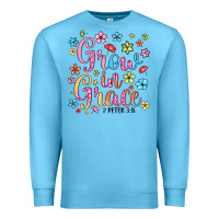 Ocean Blue grow in grace Premium Sweatshirt - texasbilliewilder