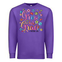 Purple grow in grace Premium Sweatshirt - texasbilliewilder
