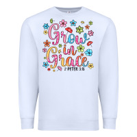 White grow in grace Premium Sweatshirt - texasbilliewilder