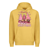 Antique Gold pink merry christmas bbs Premium Hoodie - BundleAndBundleShop