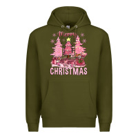 Army Green pink merry christmas bbs Premium Hoodie - BundleAndBundleShop