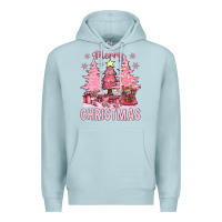 Blue Mist pink merry christmas bbs Premium Hoodie - BundleAndBundleShop
