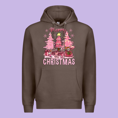 Pink Merry Christmas Bbs Premium Hoodie Designed By Bundleandbundleshop