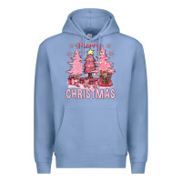 Colony Blue pink merry christmas bbs Premium Hoodie - BundleAndBundleShop