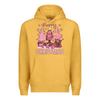 Mustard pink merry christmas bbs Premium Hoodie - BundleAndBundleShop
