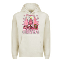 Oatmeal Heather pink merry christmas bbs Premium Hoodie - BundleAndBundleShop
