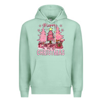 Seafoam pink merry christmas bbs Premium Hoodie - BundleAndBundleShop