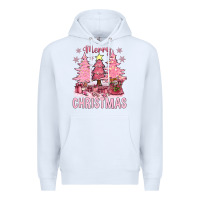 White pink merry christmas bbs Premium Hoodie - BundleAndBundleShop