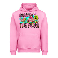 Fuchsia Pink go with the flow Urban Hoodie - AdoDesignShop