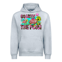 Heather Grey go with the flow Urban Hoodie - AdoDesignShop