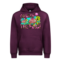 Mauve Wine go with the flow Urban Hoodie - AdoDesignShop