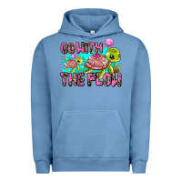Pigment Pebble Blue go with the flow Urban Hoodie - AdoDesignShop