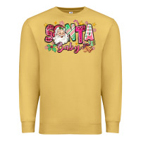 Antique Gold pink santa baby christmas Premium Sweatshirt - Zillion Design Studio