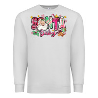 Dove Grey pink santa baby christmas Premium Sweatshirt - Zillion Design Studio