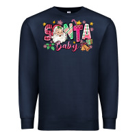 Navy pink santa baby christmas Premium Sweatshirt - Zillion Design Studio