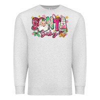 Oatmeal Heather pink santa baby christmas Premium Sweatshirt - Zillion Design Studio