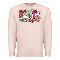 Pale Pink pink santa baby christmas Premium Sweatshirt - Zillion Design Studio